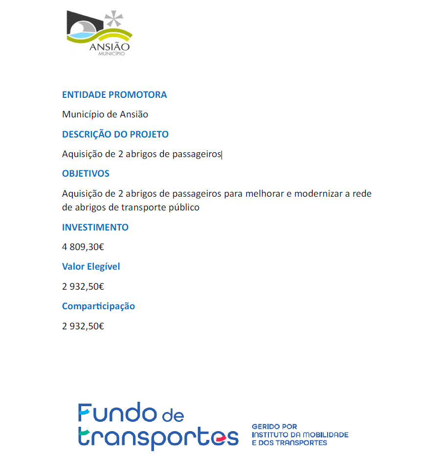 Aquisi&ccedil;&atilde;o de 2 abrigos de passageiros